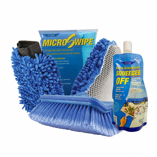 Ettore Auto Cleaning Kit with Bucket, Brush, Sponge, and Microfiber Tools