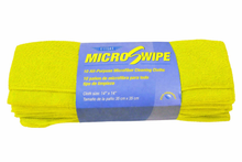 Load image into Gallery viewer, Close up of Ettore Yellow MicroSwipe microfiber cloth used for window cleaning