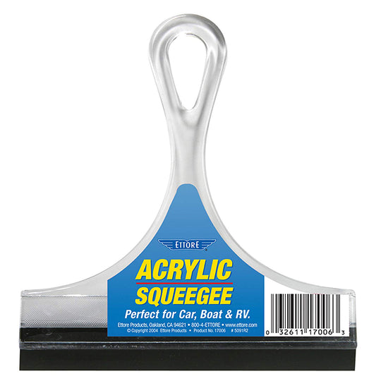 Ettore 6-inch acrylic window squeegee with rubber blade