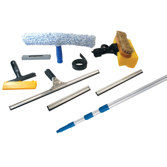 Ettore Universal professional window cleaning kit with pole and tools
