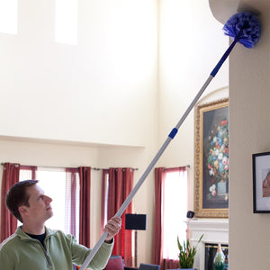 Blue Cobweb Brush Extended With Pole Cleaning