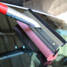 Load image into Gallery viewer, Ettore auto squeegee scrubber with wood handle cleaning windshield