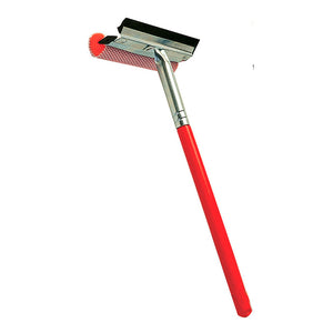 Red Auto Squeegee Scrubber With Wood Handle