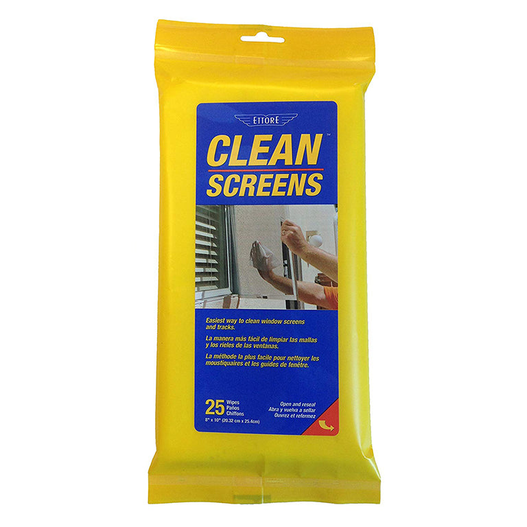 Ettore Products Co Clean Screens Window Screen Cleaning Wipes