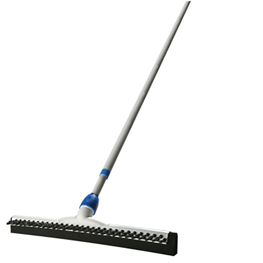 wipe'n dry floor squeegee plastic with brush and handle